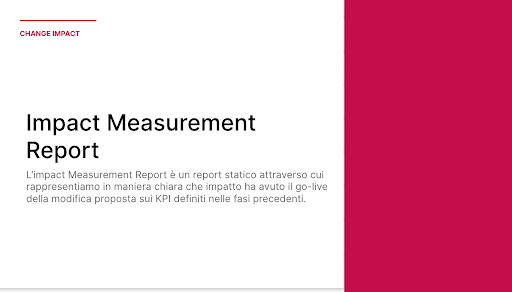 Esempio di impact measurement report